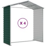 vidaXL Vrtno spremište zeleno 191 x 385 x 198 cm od pocinčanog čelika | shoptok.hr