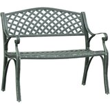  Vrtna klupa 102 cm od lijevanog aluminija zelena | Eponuda.com