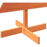 vidaXL Lesena dekorativna novoletna jelka rjava 120 cm trdna borovina | Shoptok.si