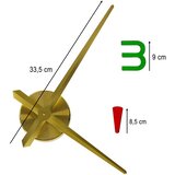  Samoljepljivi zidni sat s 3D oznakama za sate, višebojni | shoptok.hr