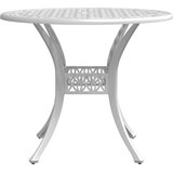  Vrtni stol bijeli Ø90x75 cm od lijevanog aluminija | shoptok.hr