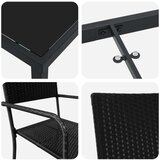  3-dijelni set vrtnih stolica crni poli ratan | shoptok.hr
