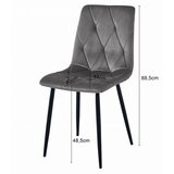  Set 4 LIBRA stolice - svijetlo bež baršun / crne noge | shoptok.hr