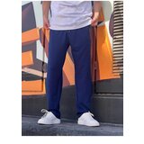 Dewberry 63521 Elastic Waist Mens Baggy Pants-NAVY BLUE | shoptok.hr