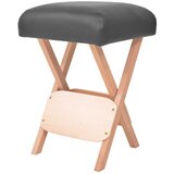 The Living Store Zložljiv masažni stolček 12 cm debel sedež in 2 blazini črn - Zložljiv Masažni Stolček, (21417128) | Shoptok.si