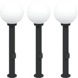 vidaXL Stupić s utičnicom 3 kom 80 cm crne IP44 | shoptok.hr