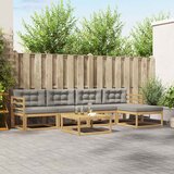  Set vanjskih sofa 6 pcs Bijela i svjetlosiva 79 x 79 x 37 cm | shoptok.hr