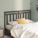 Maison Chic posteljno vzglavje - vzglavna omarica - nočna omarica sivo 166x4x100 cm trdna borovina, (21705459) | Shoptok.si