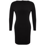 Trendyol Curve Black Knitted Mini Fitted Dress Cene
