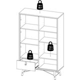 Tvilum Vitrina u dekoru hrasta u prirodnoj boji 102x162x40 cm Ry – | shoptok.hr