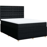  Krevet s oprugama i madracem crni 160x200 cm od tkanine | shoptok.hr