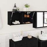  Kupaonski zidni ormarić crni 80x25x40 cm izrađeno drvo | shoptok.hr