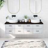 vidaXL Kupaonska radna ploča tamnosmeđa 180x50x(2-6) cm tretirano drvo | shoptok.hr