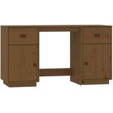  Radni stol s ormarićima boja meda 135x50x75 cm masivna borovina | shoptok.hr