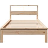 Krevet s regalom za knjige bez madraca 90x200 cm od borovine | Eponuda.com