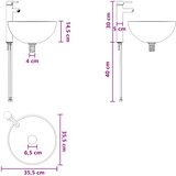  Zidni sudoper Crna 40 x 41 x 40,5 cm Konstruirano drvo | shoptok.hr