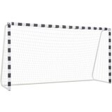  Nogometni gol 300x160x90 cm kovinski črn in bel Cene