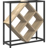 Stalak za vino Sonoma hrast Crna Iverica Metal Srednji | shoptok.hr