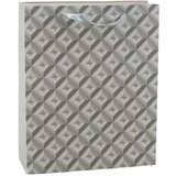  3D Geometry Effect Gift Bag Gray 32 x 26 x 10.5 cm | shoptok.hr