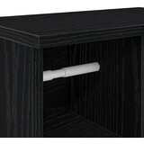 vidaXL Kupaonski ormarić s držačem za role crni 39x22x90 cm | shoptok.hr