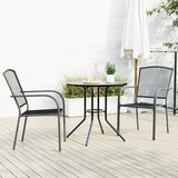  Set složivih vrtnih stolica 3 kom antracit čelik obložen prahom | shoptok.hr
