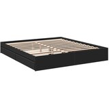  Okvir za krevet s ladicama crni 200x200 cm konstruirano drvo | shoptok.hr