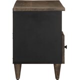  ormarić crni 100 x 33 x 46 cm od masivnog drva manga | shoptok.hr