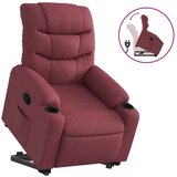  Naslonjač na podizanje od tkanine crvena boja vina | shoptok.hr