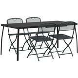  Set vanjskog namještaja 5 pcs Antracit Željezo i čelik | shoptok.hr