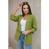 Kesi Włoski Elegant jacket with lapels gray olive | Shoptok.si