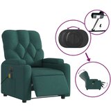  Električni masažni naslanjač temno zeleno blago | Shoptok.si
