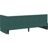 vidaXL Kotna postelja z vzglavjem Temno zelena 80 x 200 cm Žamet | Shoptok.si