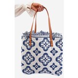 Boto Patterned Large Woven Beach Bag White Sadhara | shoptok.hr