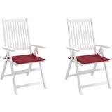 vidaXL Jastuci za vrtne stolice 2 kom boja vina 50x50x3 cm od tkanine | shoptok.hr