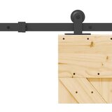 vidaXL Drsna vrata s kompletom vodil 85x210 cm trdna borovina | Shoptok.si