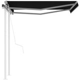  Automatska tenda na uvlačenje sa stupovima 3 5 x 2 5 m antracit | shoptok.hr