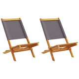 Maison Chic Vrtni Stoli - Stol za vrt 2 kosa antracit trden akacijev les in blago JS492, (21878862) | Shoptok.si