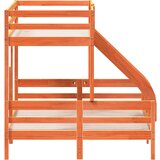 vidaXL Krevet na kat 80x200/140x200 cm masivna borovina voštano smeđi | shoptok.hr