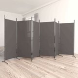 Sobna Paravan 6-delni antraciten 520x180 cm blago, (20594943) | Shoptok.si