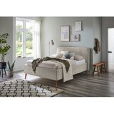 Meise Möbel Krem tapecirani bračni krevet s prostorom za odlaganje s podnicom 140x200 cm Riva – | shoptok.hr