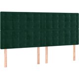  LED uzglavlje tamnozeleno 180x5x118/128 cm baršunasto | Eponuda.com