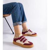 Gemre Burgundy Velcro Sneakers Mena | Shoptok.si