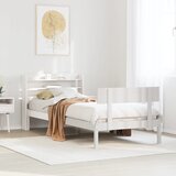 Furnova Posteljni okvir brez vzmetnice bel 75x190 cm trdna borovina, (21941532) Cene