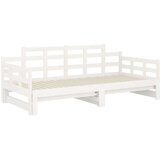  Dnevni ležaj na izvlačenje 2 x (80 x 200) cm bijeli od borovine | shoptok.hr