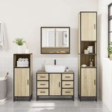 vidaXL 2-dijelni set kupaonskog namještaja boja hrasta sonome drveni | shoptok.hr