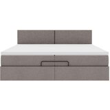 vidaXL Otomanski posteljni okvir z vzmetnico taupe 200x200 cm blago, (21670790) | Shoptok.si