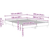  Okvir kreveta bez madraca bijeli 150x200 cm konstruirano drvo | shoptok.hr