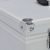 vidaXL Kovček za ličila 37x24x40 cm srebrn aluminij | Shoptok.si