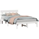  Krevetna konstrukcija Bijelo 135 x 190 cm Čvrsto borovo drvo | shoptok.hr