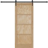 vidaXL Drsna vrata s kompletom pribora 'ORKDAL'iz trdnega borovega lesa | Shoptok.si